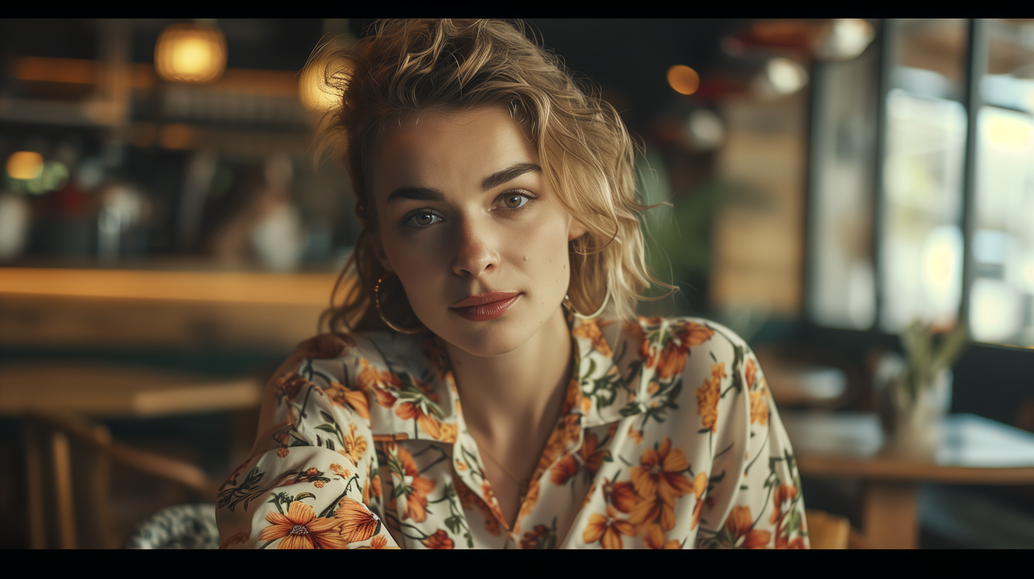 Portrait of a Young Woman with Warm Tones