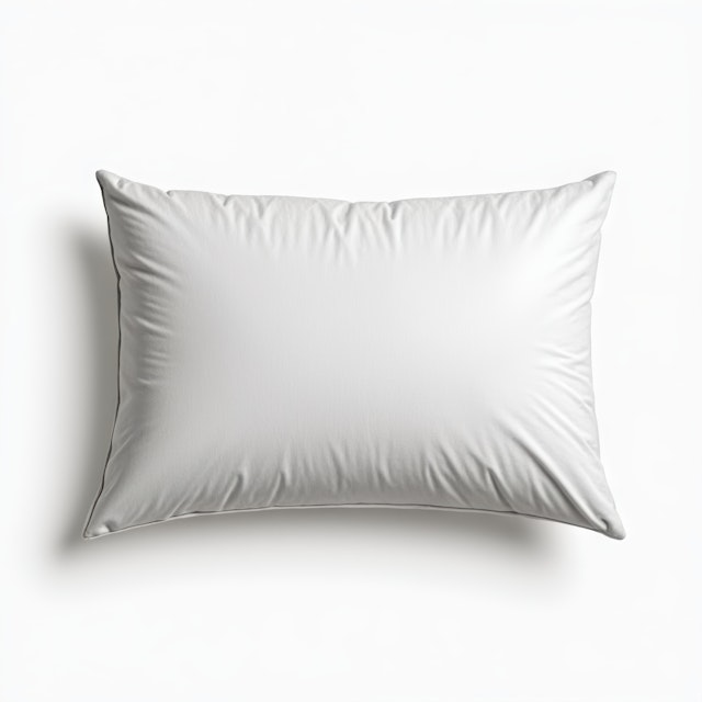 White Pillow on Plain Background