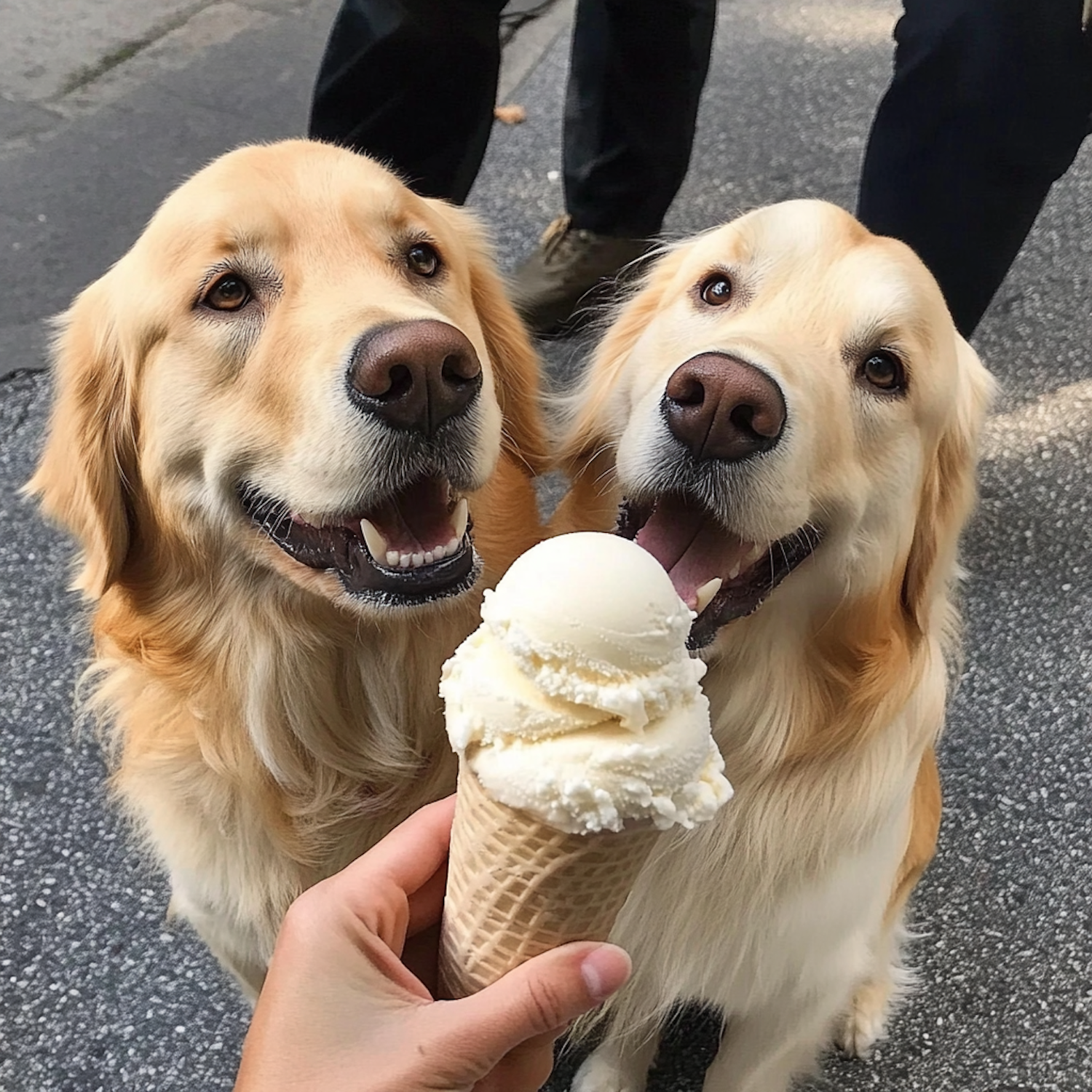 Golden Retrievers and Ice Cream