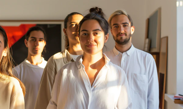 Group of Young Adults in Smart Casual