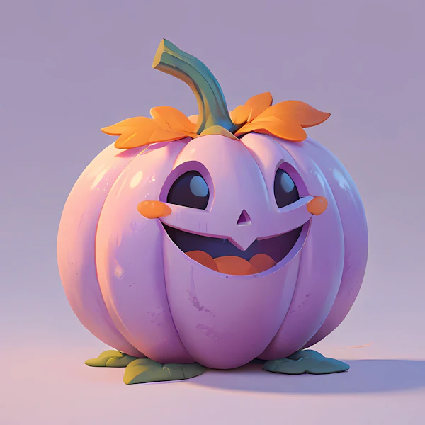Whimsical Cartoon Pumpkin