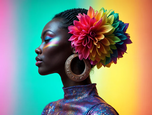 Colorful Portrait of a Woman