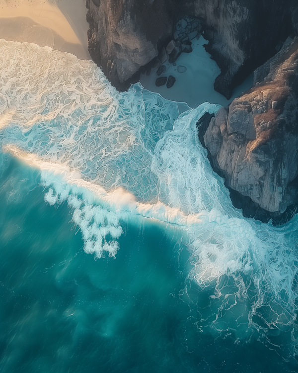 Dramatic Coastline Aerial View