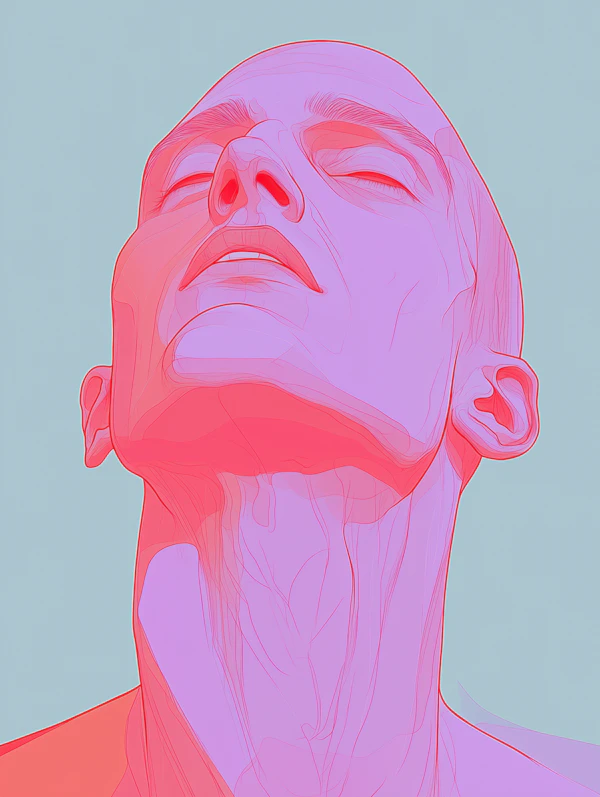 Stylized Human Face Illustration