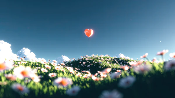 Heart Balloon Meadow