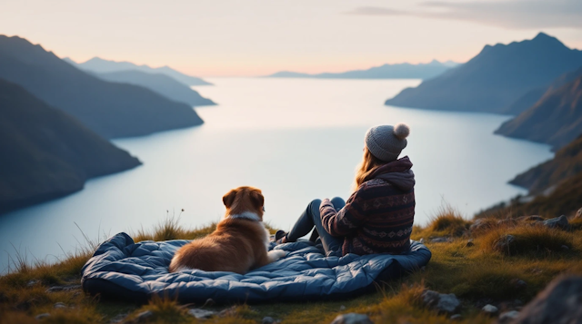 Serene Companionship by the Water