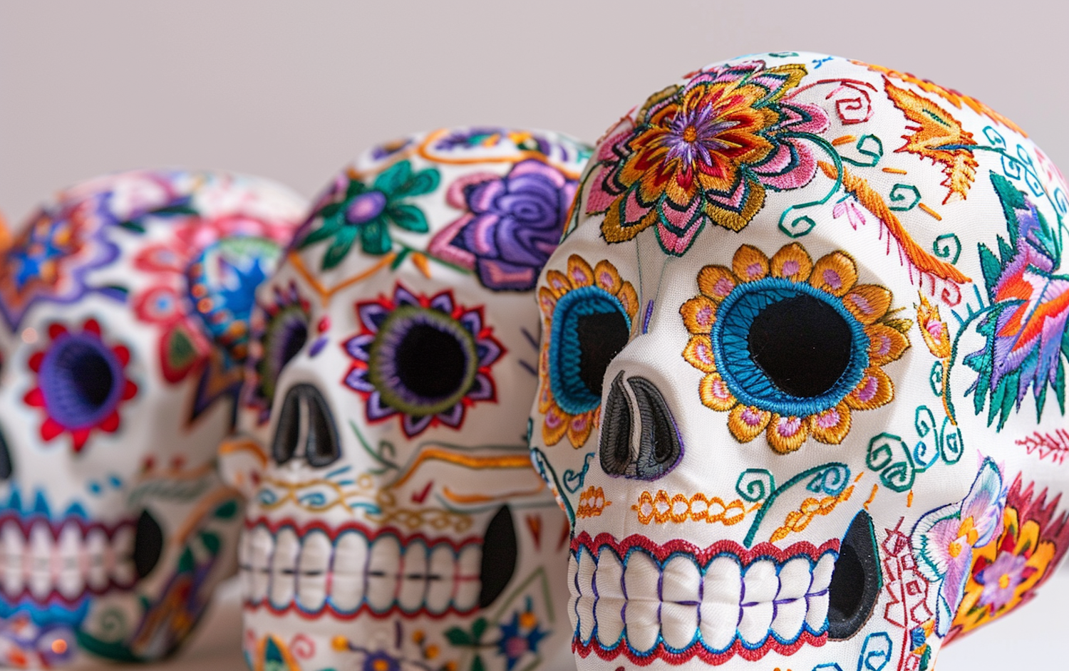 Day of the Dead Ceramic Skulls