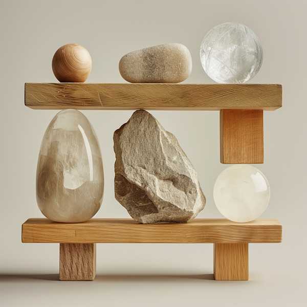 Artful Balance of Stones and Wood