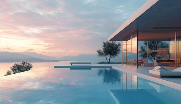 Tranquil Infinity Pool at Dusk