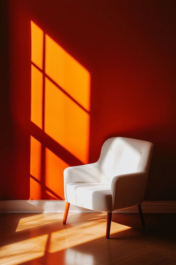 Minimalist Armchair Scene