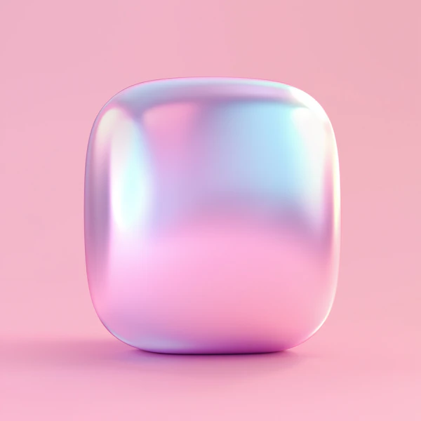 Glossy Metallic Cube