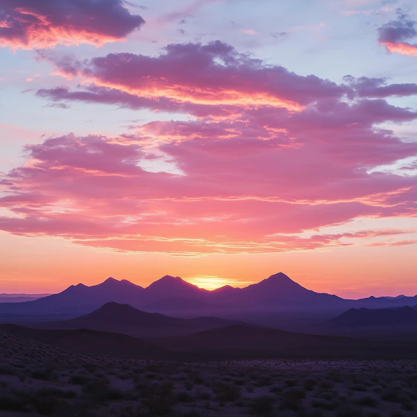 Desert Sunset Landscape