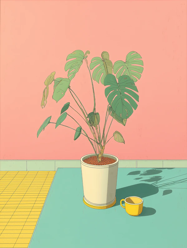 Minimalist Monstera Art