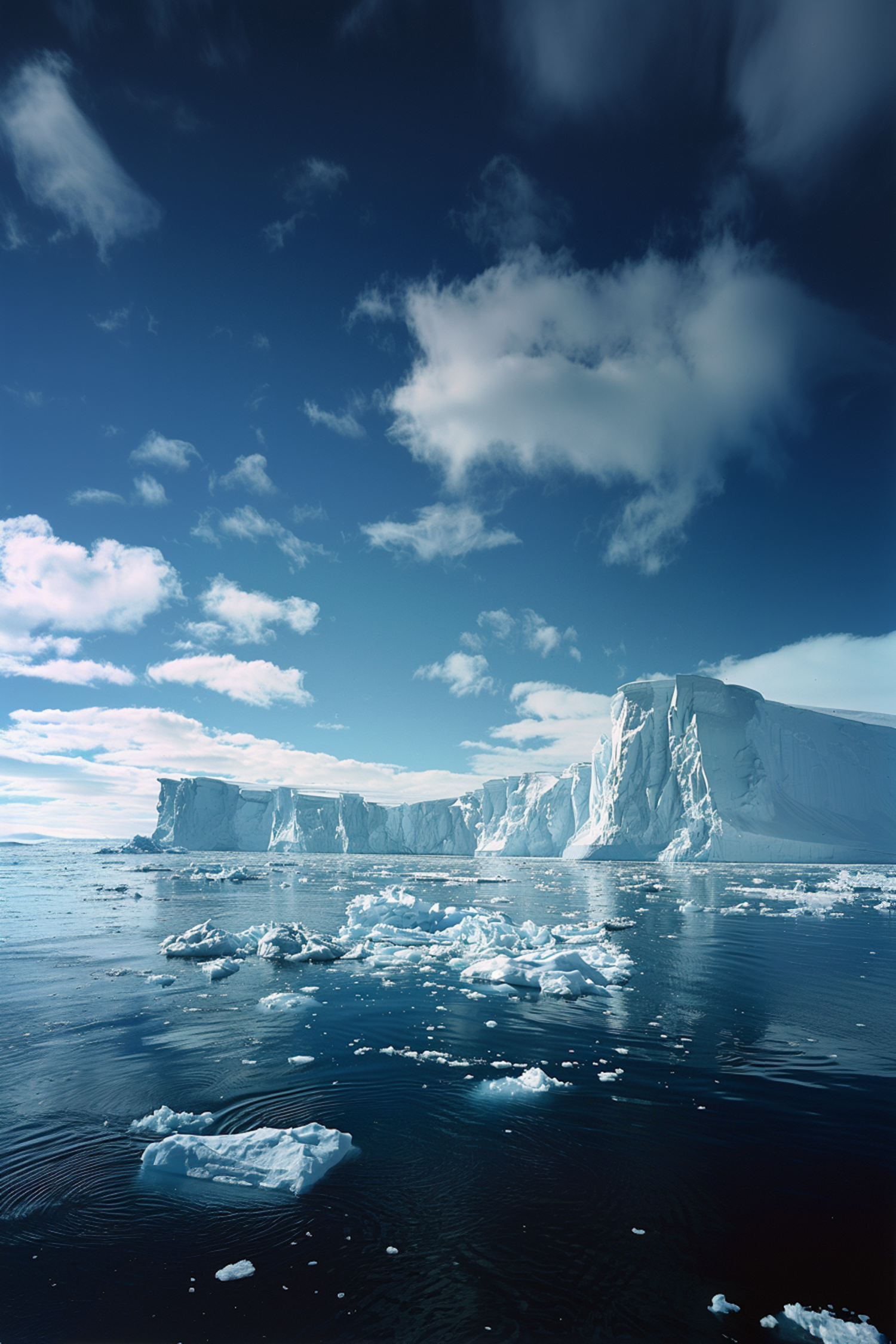 Serene Arctic Seascape with Iceberg