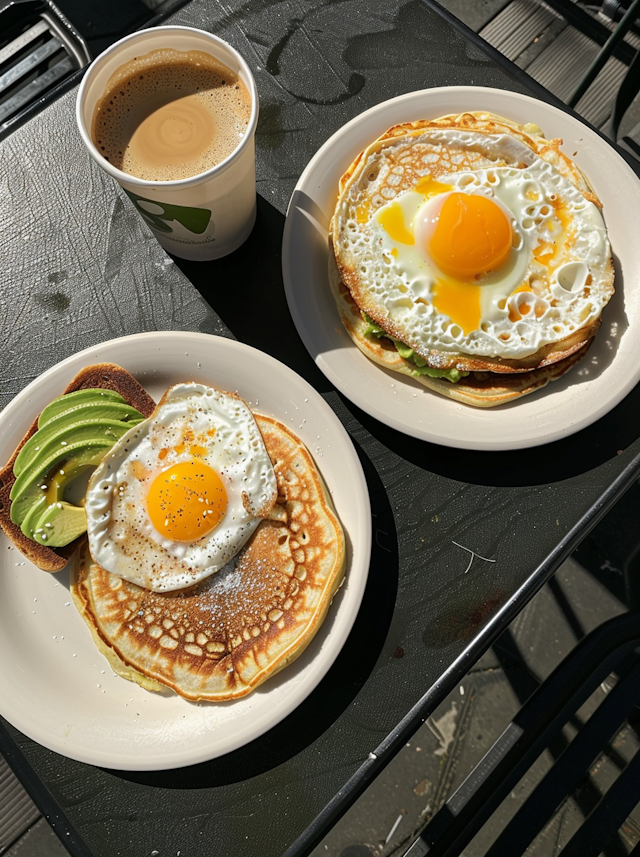 Sunny Outdoor Breakfast