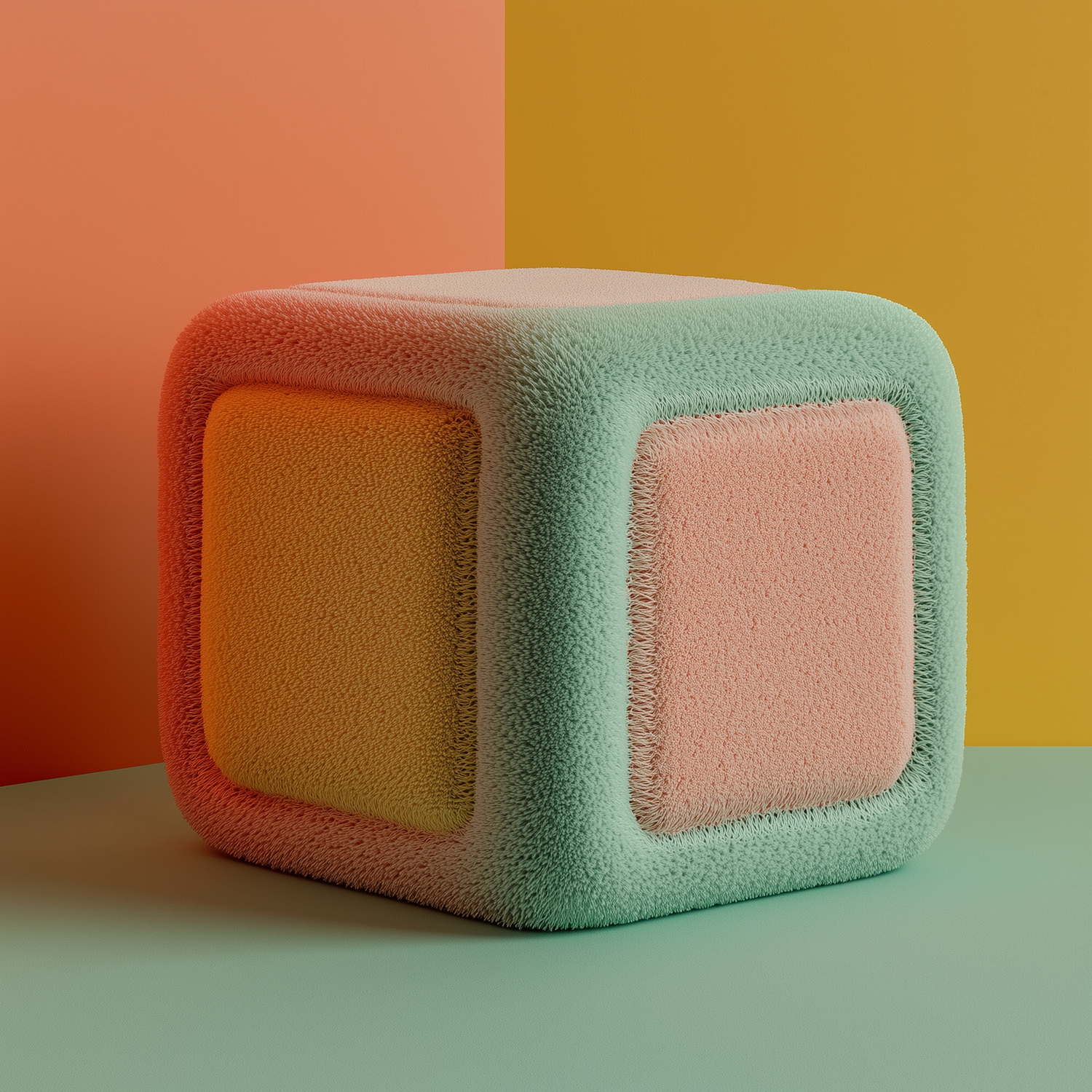 Pastel Plush Cube