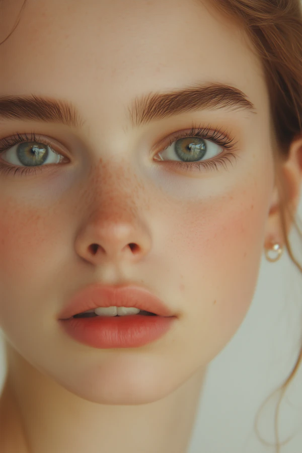 Freckled Woman Portrait