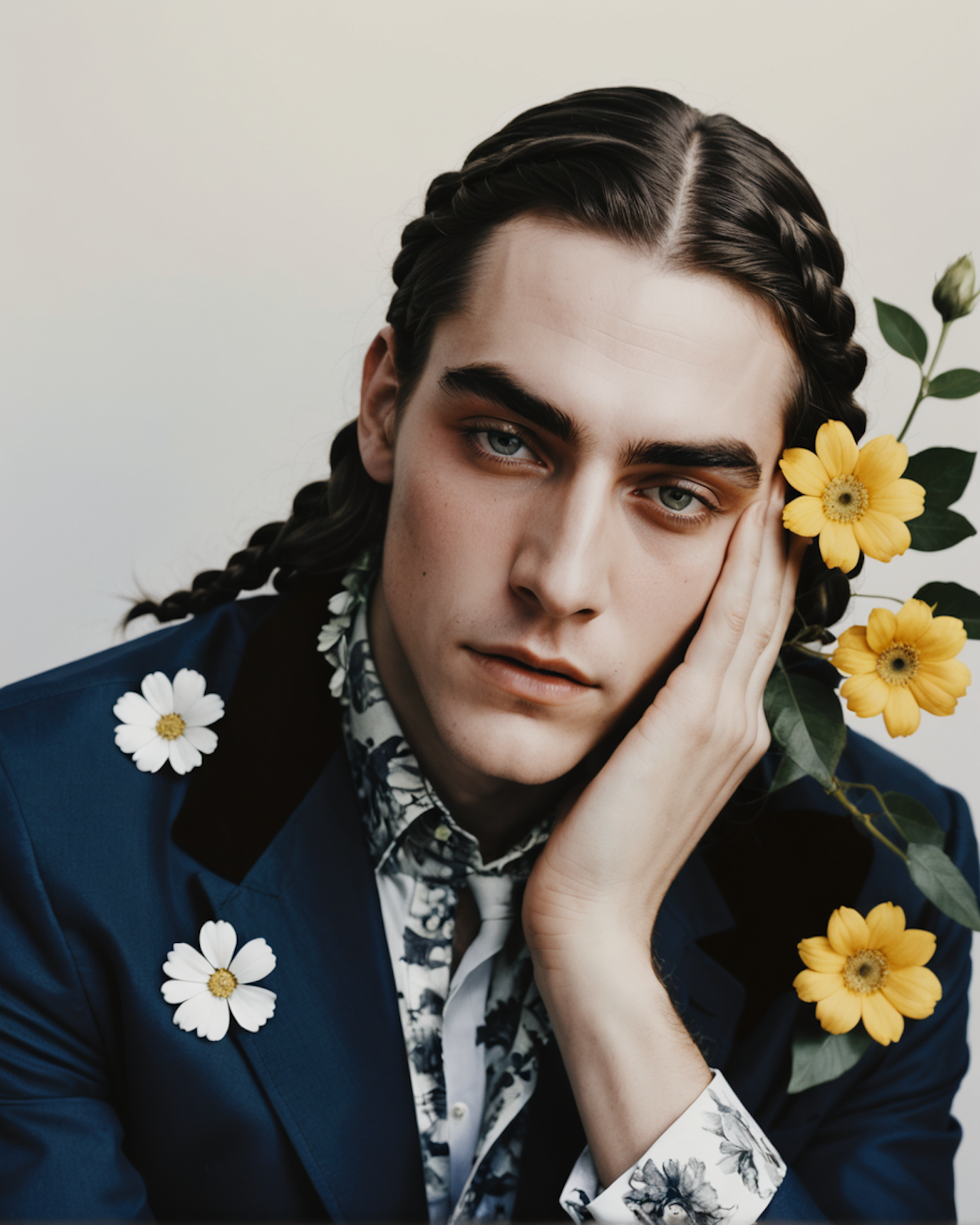 Contemplative Floral Elegance