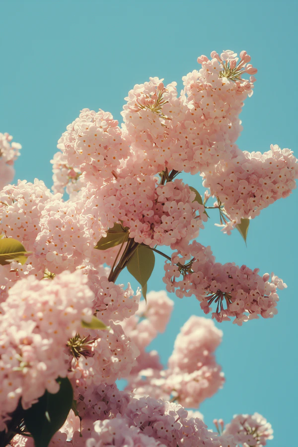 Blooming Pink Lilacs