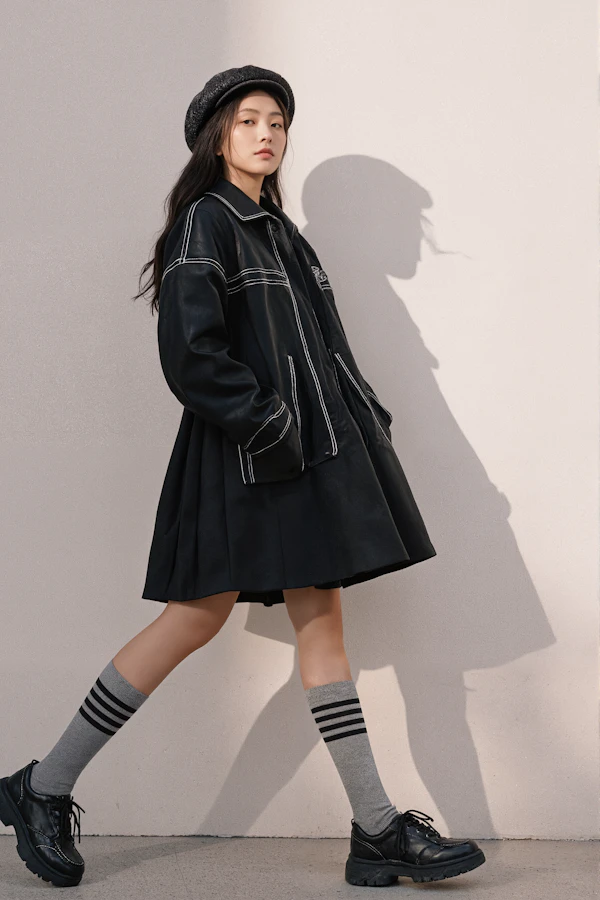 Chic Woman in Motion