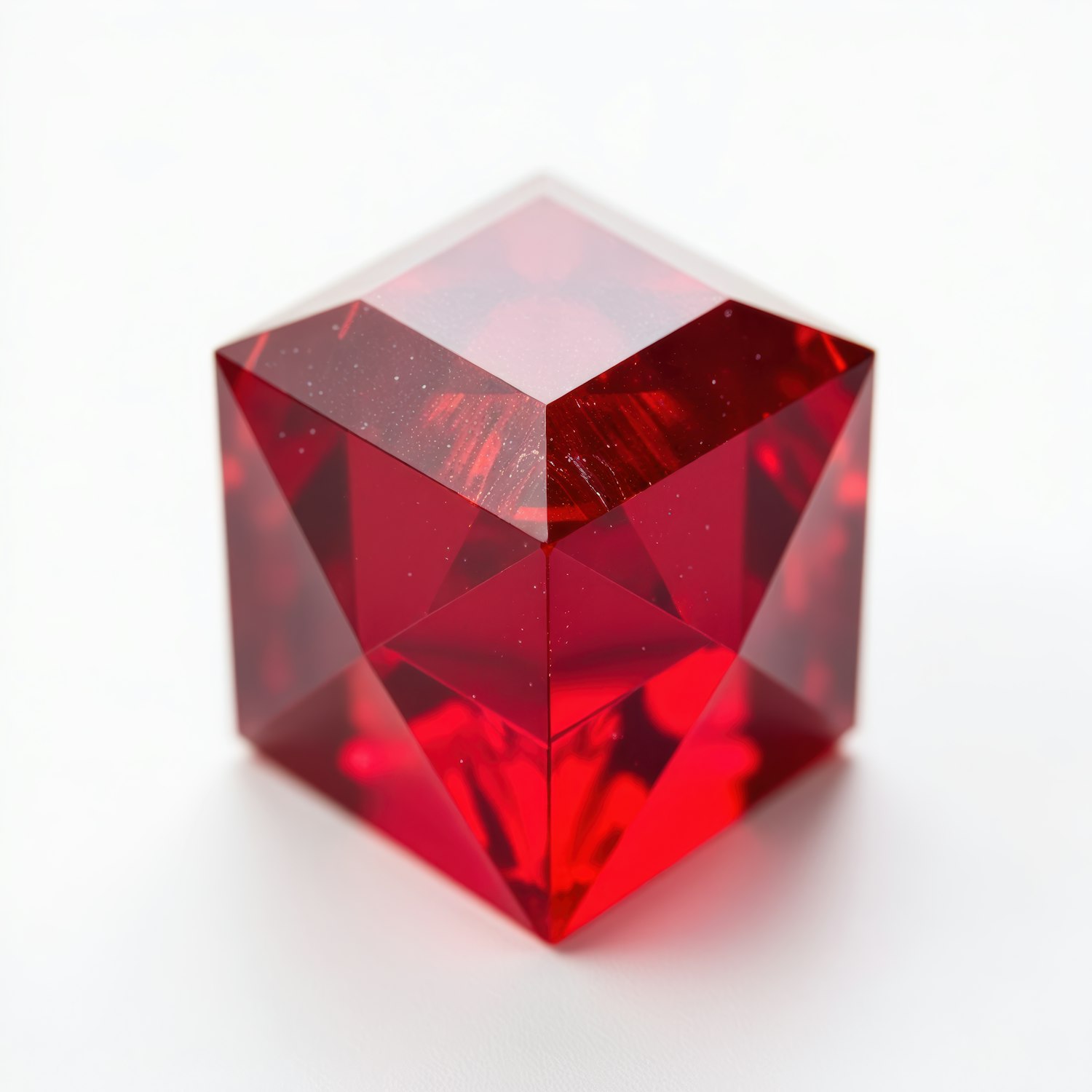 Red Geometric Crystal