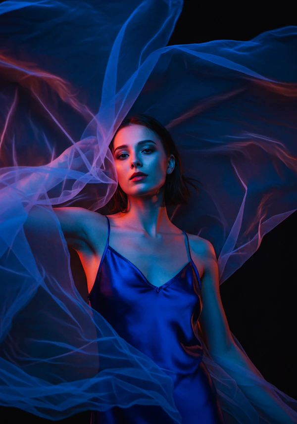 Ethereal Blue Portrait