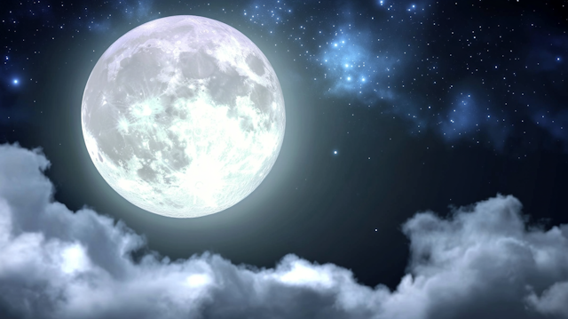 Moonlit Night Sky