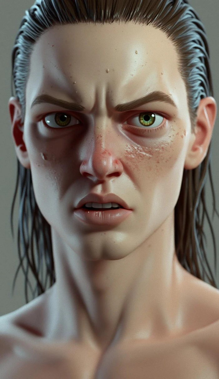 Two people in warm conversation at a candlelit dinner