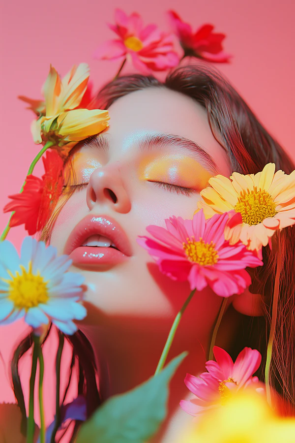 Floral Portrait Close-Up