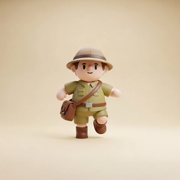 Cartoon Explorer Character