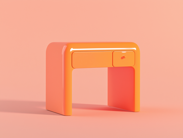 Modern Orange Desk