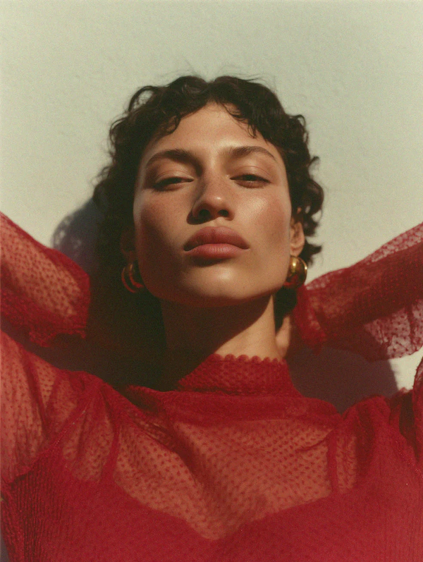Portrait with Red Top