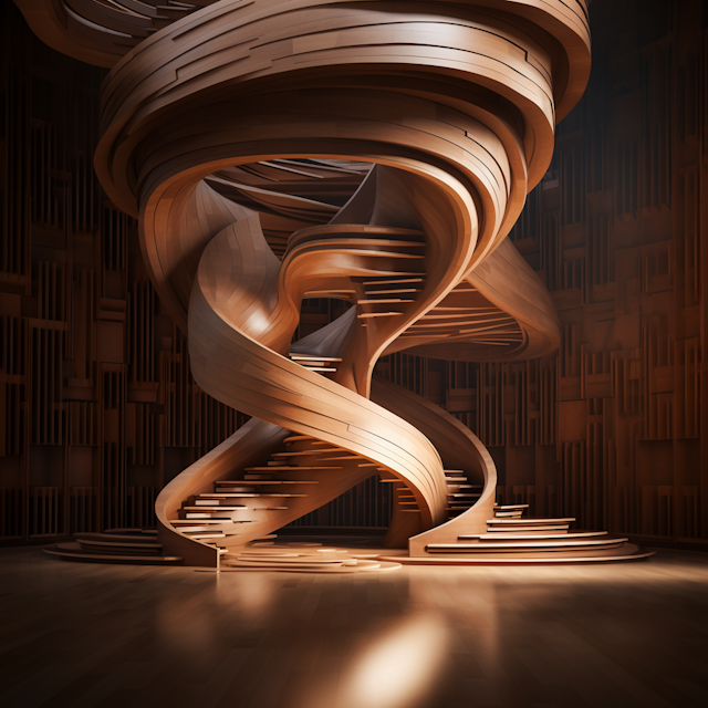 Serenity Swirls: A Wooden Labyrinth of Art and Architecture