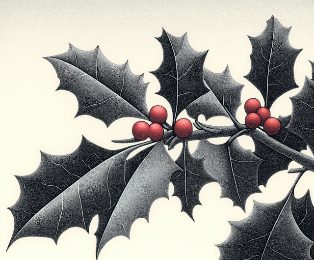 Holly Leaves and Berries