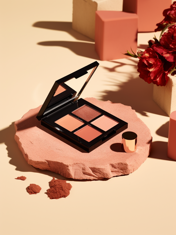 Warm Quartet Bronzer Palette with Artful Aesthetics