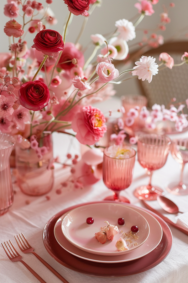 Elegant Floral Dining Setting