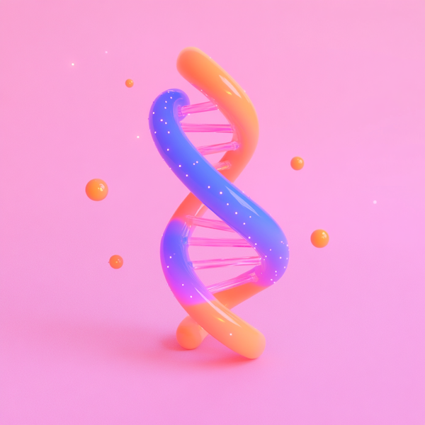 Artistic Double Helix DNA