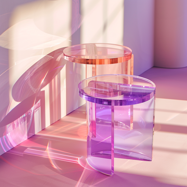 Translucent Cylinders with Colorful Light Reflections