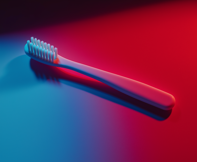 Toothbrush on Gradient Background