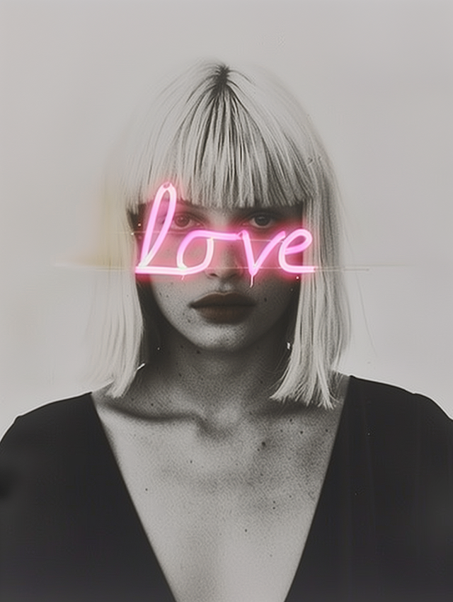 Neon Love Portrait