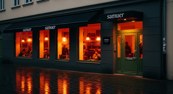 Cozy Café at Night