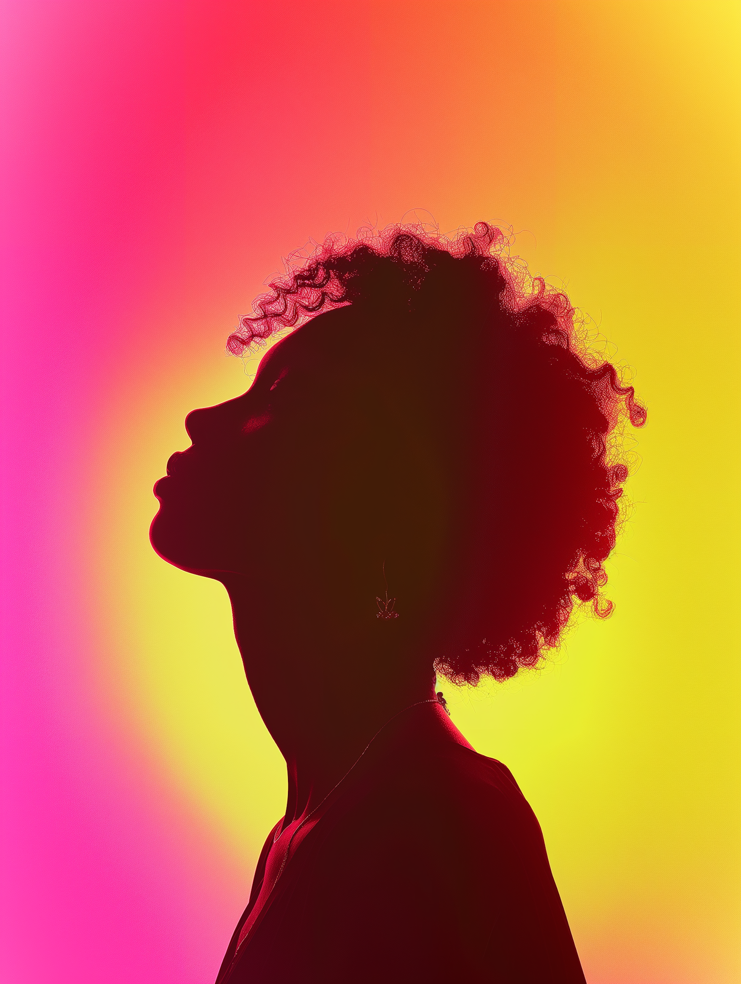 Silhouette of a Person on Gradient Background