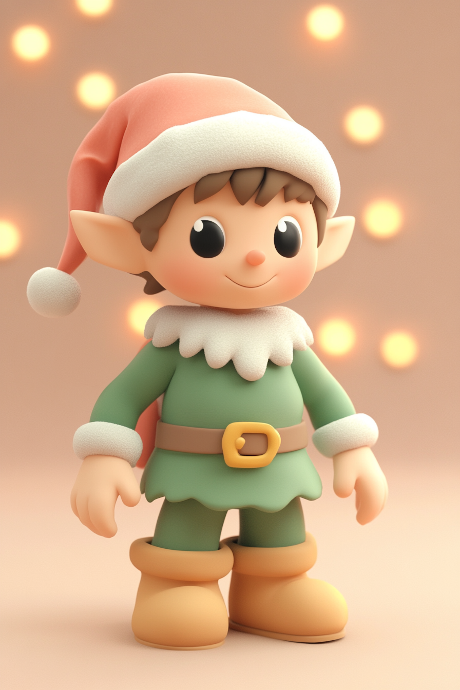 Joyful Cartoon Elf