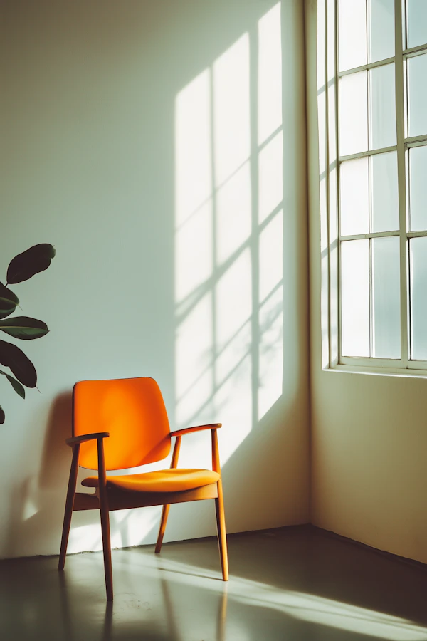 Minimalist Orange Chair