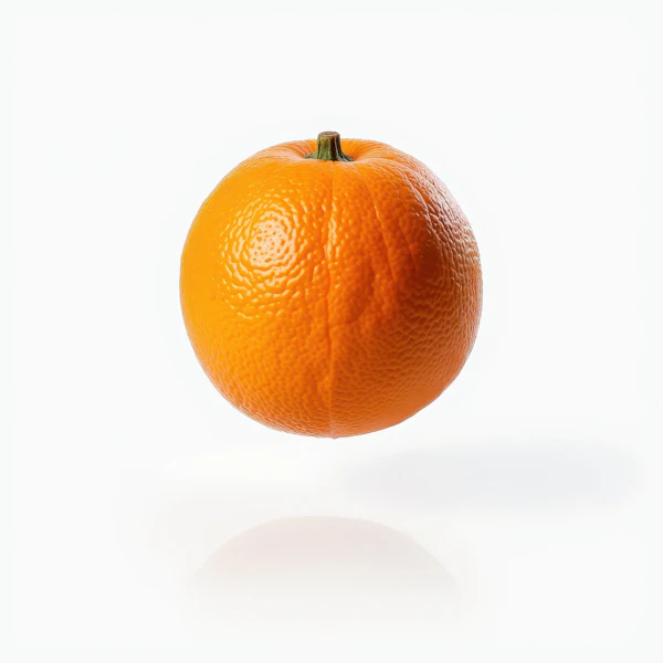 Vibrant Orange on White