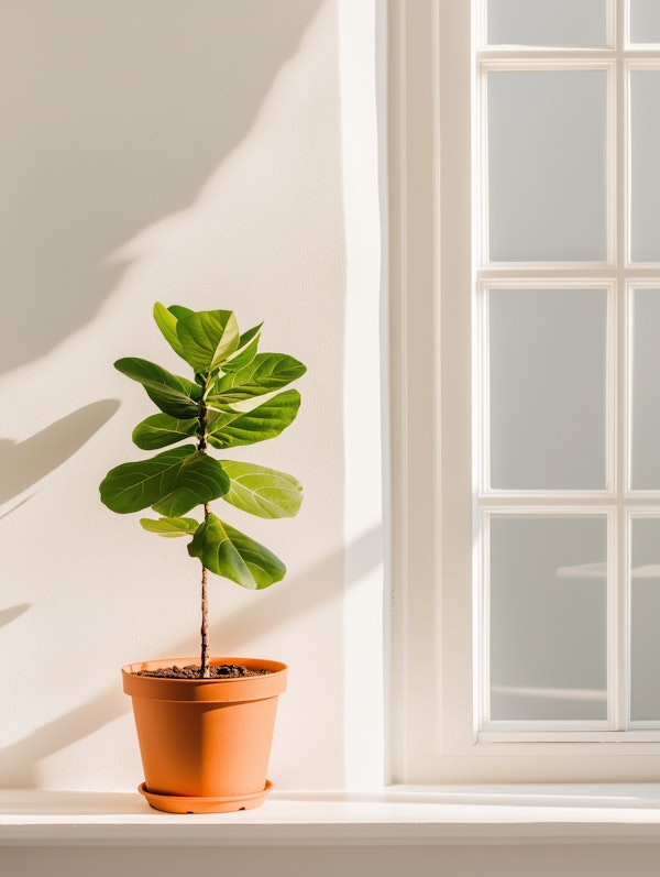 Indoor Serenity with Rubber Plant