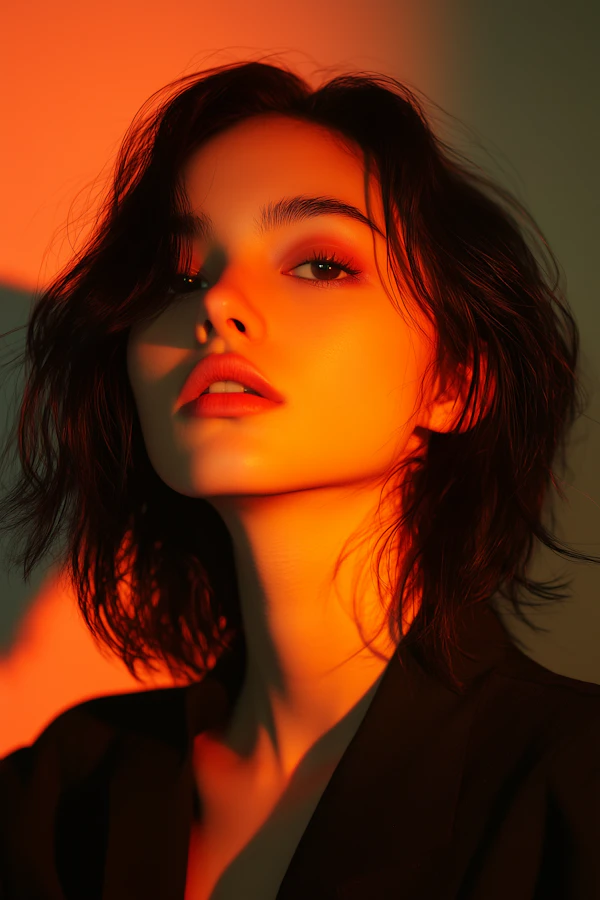Portrait with Orange Light