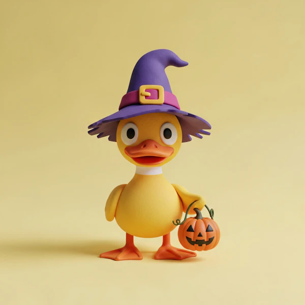 Halloween Duck Illustration