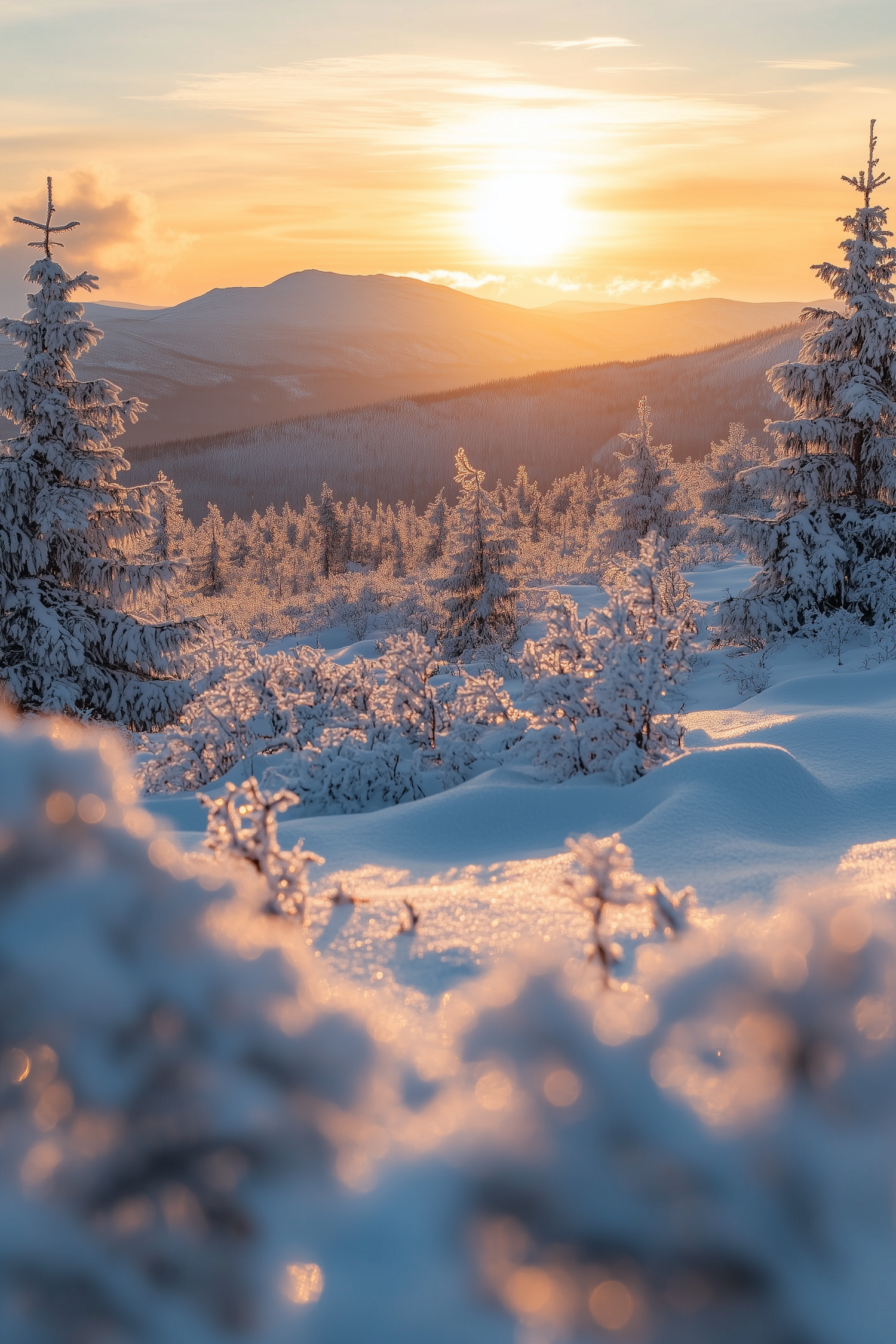 Serene Winter Sunset