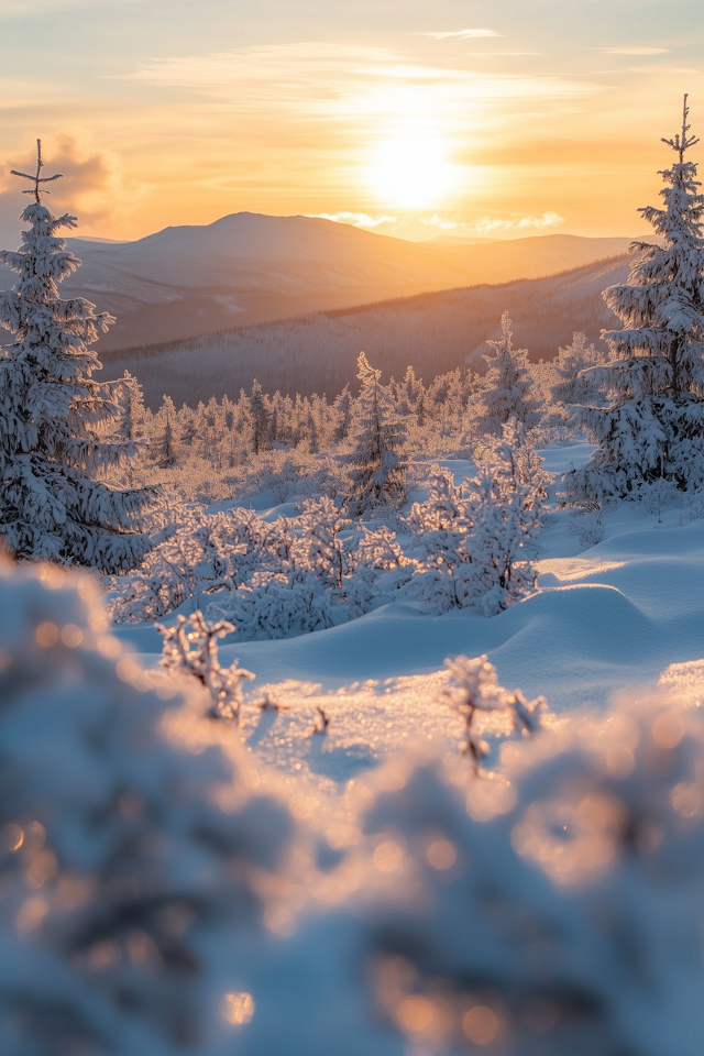 Serene Winter Sunset